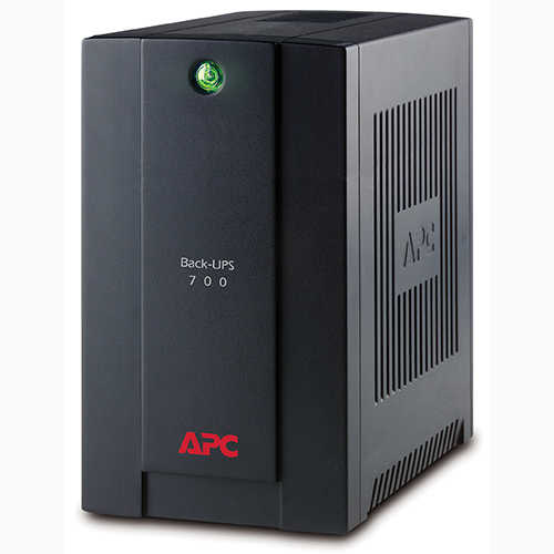 APC Back-UPS 700VA/390W, 230V, AVR, Interface Port USB, (4) IEC Sockets, user repl. batt., 2 year warranty