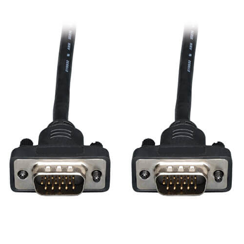Низкопрофильный коаксиальный кабель VGA для подключения мониторов, кабель высокого разрешения длиной 15 м с коаксиальным разъемом RGB (HD15, штекер-штекер), разрешение 2048 x 1536 (1080p)