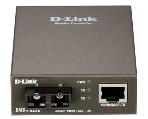 D-Link DMC-F02SC, Fast Ethernet Twisted-pair to Fast Ethernet Multi-mode Fiber (2km, SC) Media Converter Module