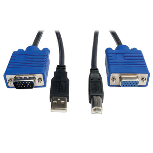 Комплект кабелей длиной 3 м с разъемами USB для КВМ-переключателя B006-VU4-R