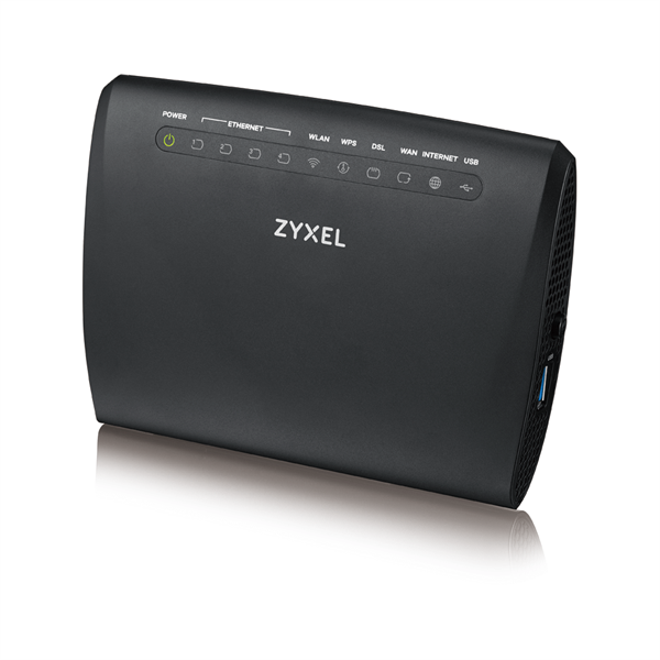 Zyxel VMG3312-T20A, 2xWAN  (GE RJ-45 и RJ-11), Annex A, profile 17a/30a, 802.11n (2,4 ГГц) до 300 Мбит/сек, 4xLAN FE, 1xUSB2.0 (поддержка 3G/4G модемов)