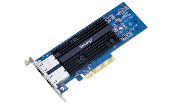 Synology 10 Gigabit dual port RJ-45 PCIe 3.0 4x adapter(incl LP and FH bracket)