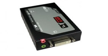 Удлинитель DVI+AUDIO (до 1920 x 1080) DVI-D+Audio, USB-B, RJ-45 LAN-порт, несовместим с windows 10