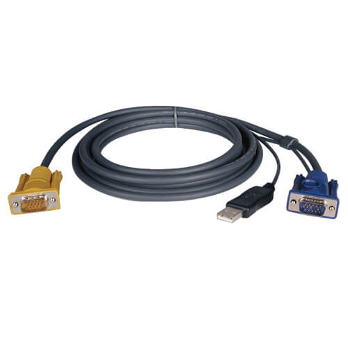 Комплект кабелей длиной 5,7 м с разъемами USB ("2 в 1") для КВМ переключателей серий B020 и B022