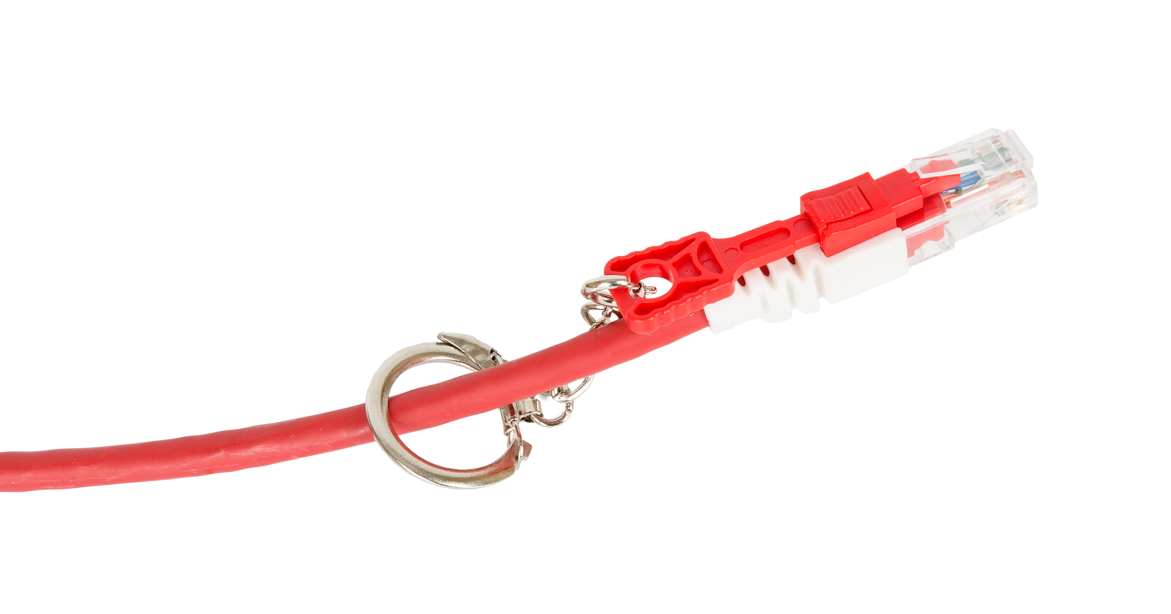 Коммутационный шнур с замком, неэкранированный, категории 6, LSZH, 0,5-3 м, красный