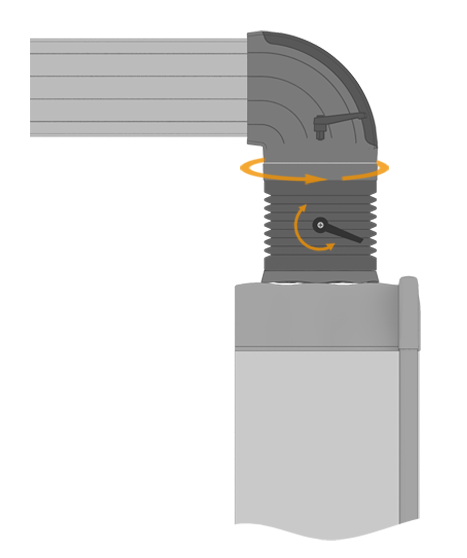 TKP2000 Rotatable 90̊ Angle Panel Coupling
