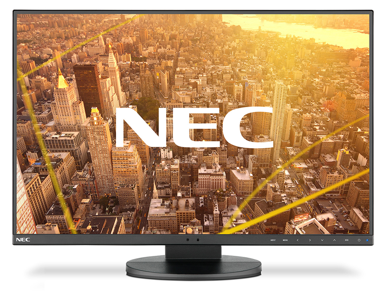 NEC 24" EA241WU-BK LCD Bk/Bk (IPS; 16:10; 300cd/m2,1000:1 / 5000:1, 5ms,1920x1200,178/178,  0,8 ; DVI, VGA, DP; HDMI; USB 3.0; Tilt; Swiv; HAS 150mm, Pivot; Human Sensor; Spk 2x1W)