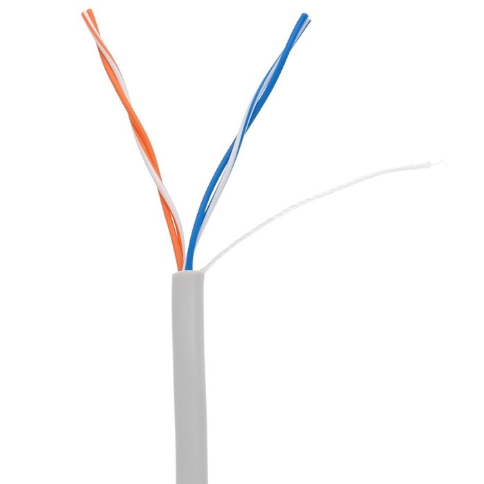 Кабель симметричный для структурированных кабельных систем (UTP) категории 5e, одиночной прокладки КВПЭф-5е 2х2х0,52 (Спецкабель)