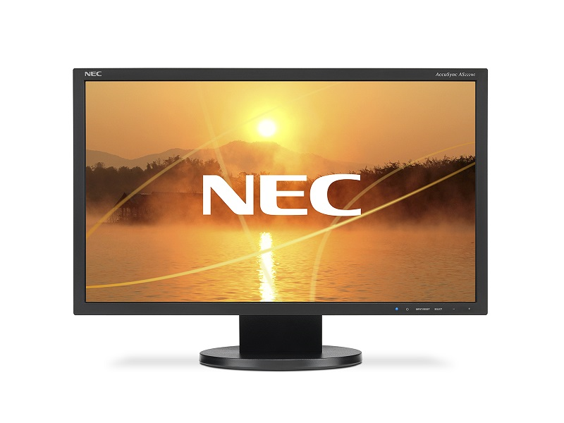 NEC 22" AS222Wi LCD Bk/Bk (AH-IPS; 16:9; 200cd/m2; 1000:1; 5ms; 1920x1080; 170/160; VGA; DVI-D; Tilt)