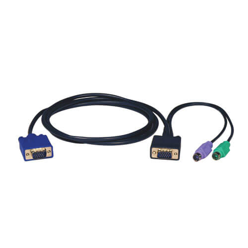 Комплект кабелей длиной 4,5 м (3 в 1) с разъемами PS/2 для КВМ-переключателя мод. B004-008