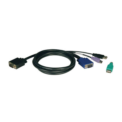 Комплект кабелей длиной 4,5 м с комбинированными разъемами USB/PS2 для КВМ-переключателей серий B040 и B042