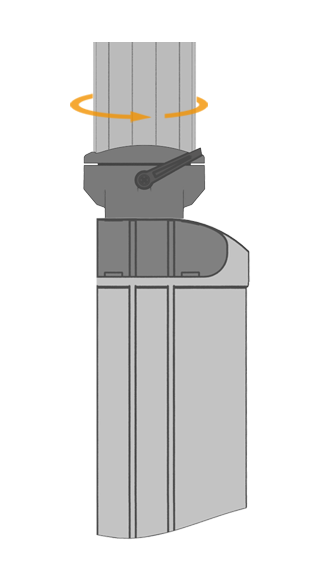 Rotatable Panel Adaptor Vertical
