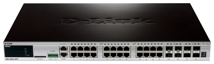 D-Link DGS-3620-52T/B1AEI, L3 Stackable Managed Gigabit Switch with 48 10/100/1000Base-T ports and 4 10G SFP+ ports
