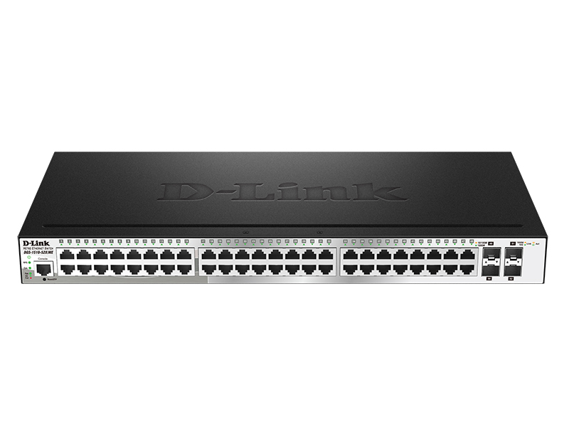 D-Link DGS-1510-52X/ME/A1A, Managed Gigabit Switch with 48 Ports 10/100/1000Base-T + 4 10GBase-X SFP+ ports