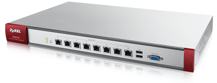 ZYXEL Межсетевой экран USG310 с набором подписок на 1 год (AS,AV,CF,IDP), Rack, 8 конфигурируемых GE, 2xUSB3.0, AP Controller (2/34)