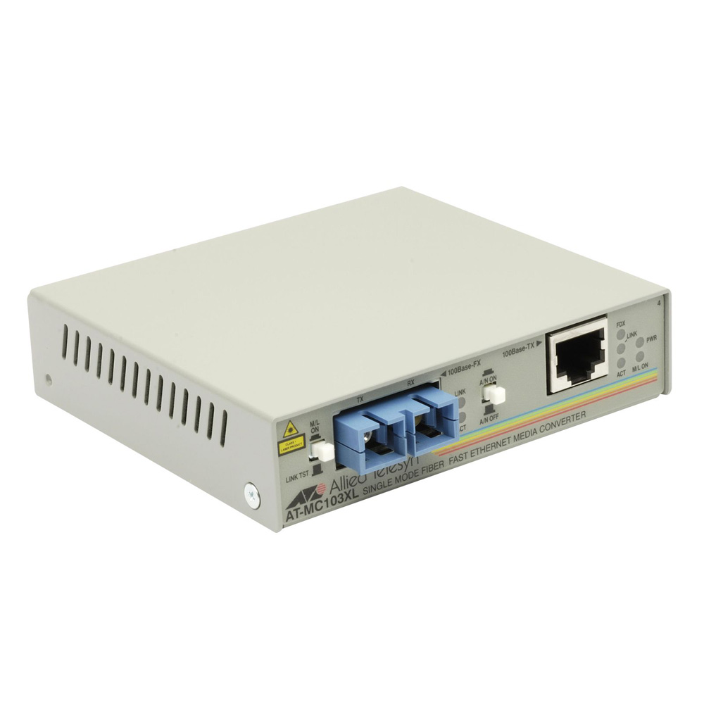 Allied Telesis Media Converter 100BaseTX to 100BaseFX (SC Singlemode 15km)
