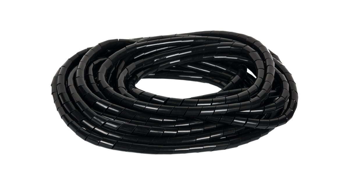 Лента спиральная для организации и защиты кабельных пучков, черная, 10м