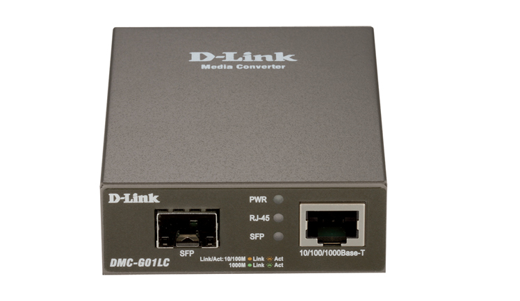 D-Link DMC-G01LC, 10/100/1000Base-T Twisted-pair to Gigabit SFP Media Converter Module