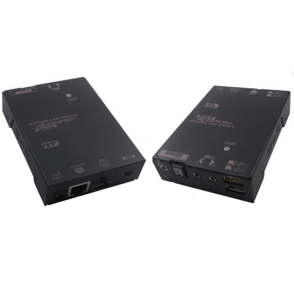  KVM, 4K 60Hz HDbaseT Extender (HDMI+Serial+IR+USB2.0+Audio+LAN),   CAT6A  100