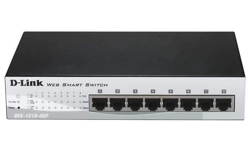 D-Link DES-1210-10/ME, WEB Smart III Switch with 8 ports 10/100Mbps and 2 Combo 10/100/1000BASE-T/SFP