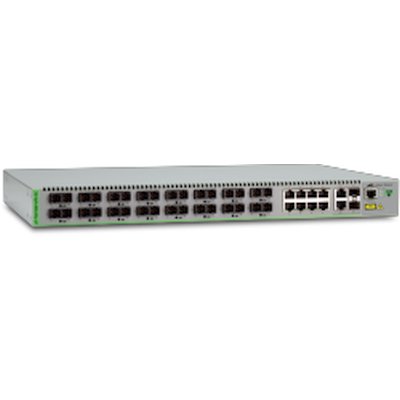 Allied telesis 24 x 10/100T ports and 4 x 100/1000X SFP (2 for Stacking), Fixed AC power supply, EU Power Cord