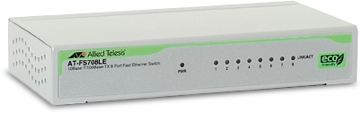Allied Telesis 8 port 10/100 unmanaged POE switch with 1 SFP uplink