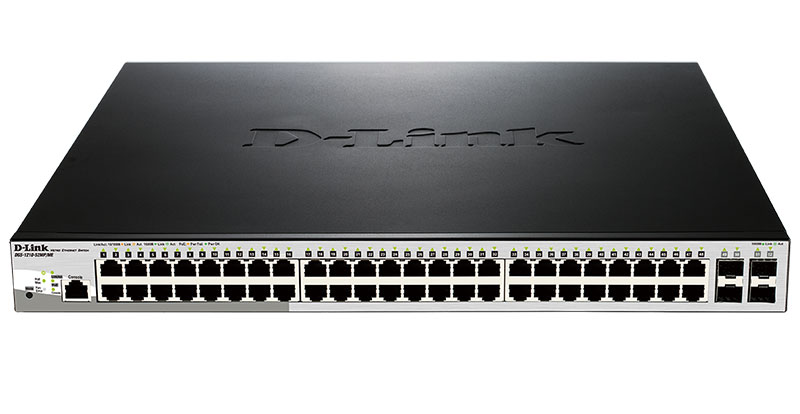 D-Link DGS-1210-52MP/ME/A1A, Managed Gigabit Switch with 48 10/100/1000Base-T PoE and 4 Gigabit SFP ports