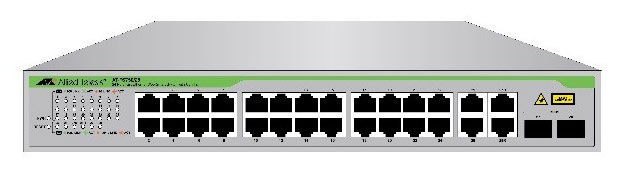 Allied telesis 24  Port Fast Ethernet WebSmart Switch with 4 uplink ports (2  x 10/100/1000T and  2 x SFP-10/100/1000T Combo ports)