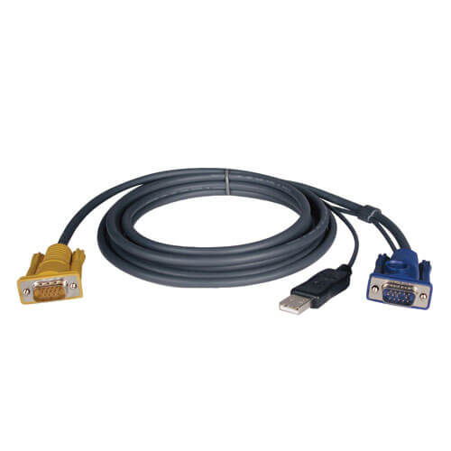Комплект кабелей длиной 3 м с разъемами USB ("2 в 1") для КВМ-переключателей серий B020 и B022