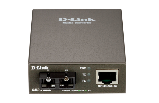 D-Link DMC-F60SC, Fast Ethernet Twisted-pair to Fast Ethernet Single-mode Fiber (60km, SC) Media Converter