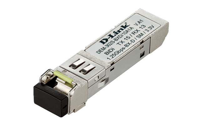 D-Link DEM-302S-BXD/10, 1-port mini-GBIC 1000Base-BX SMF WDM, TX: 1550nm, RX: 1310nm (10pcs in package)