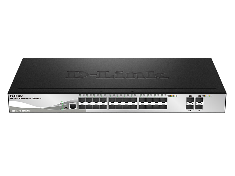 D-Link DGS-1510-28XS/ME/A1A, Managed Gigabit Switch with 24 Ports 1000Base-X SFP + 4 10GBase-X SFP+ ports
