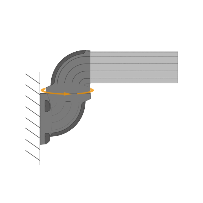 Rotatable Wall-Mounted Hinge Horizontal Outlet
