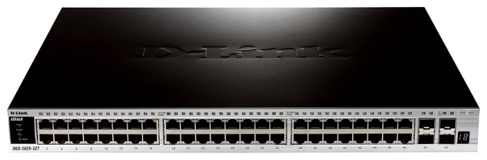 D-Link DGS-3620-52P/A1AEI, 48-ports PoE 10/100/1000Base-T L3 Stackable Management Switch with 4-ports SFP+
