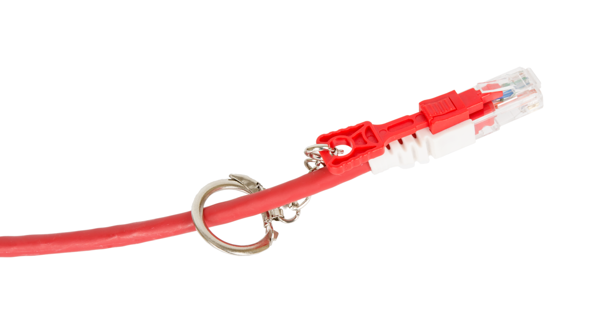 Коммутационный шнур с замком, неэкранированный, категории 5e, LSZH, 0,5-3 м, красный