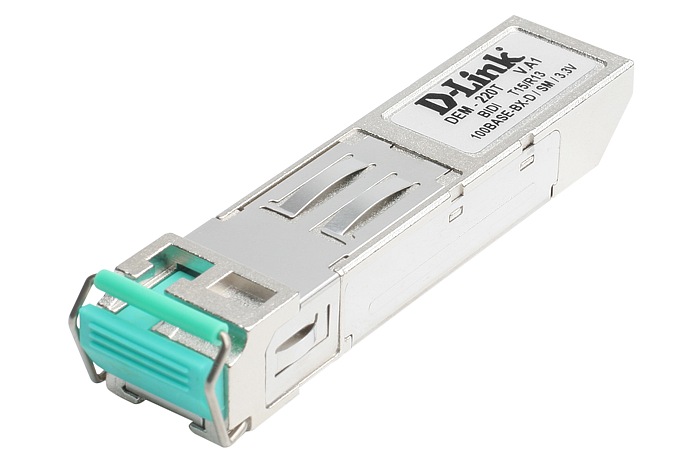 D-Link DEM-220T, 100Base-BX-D Single-Mode 20KM SFP Transceiver (TX-1550/RX-1310 nm)